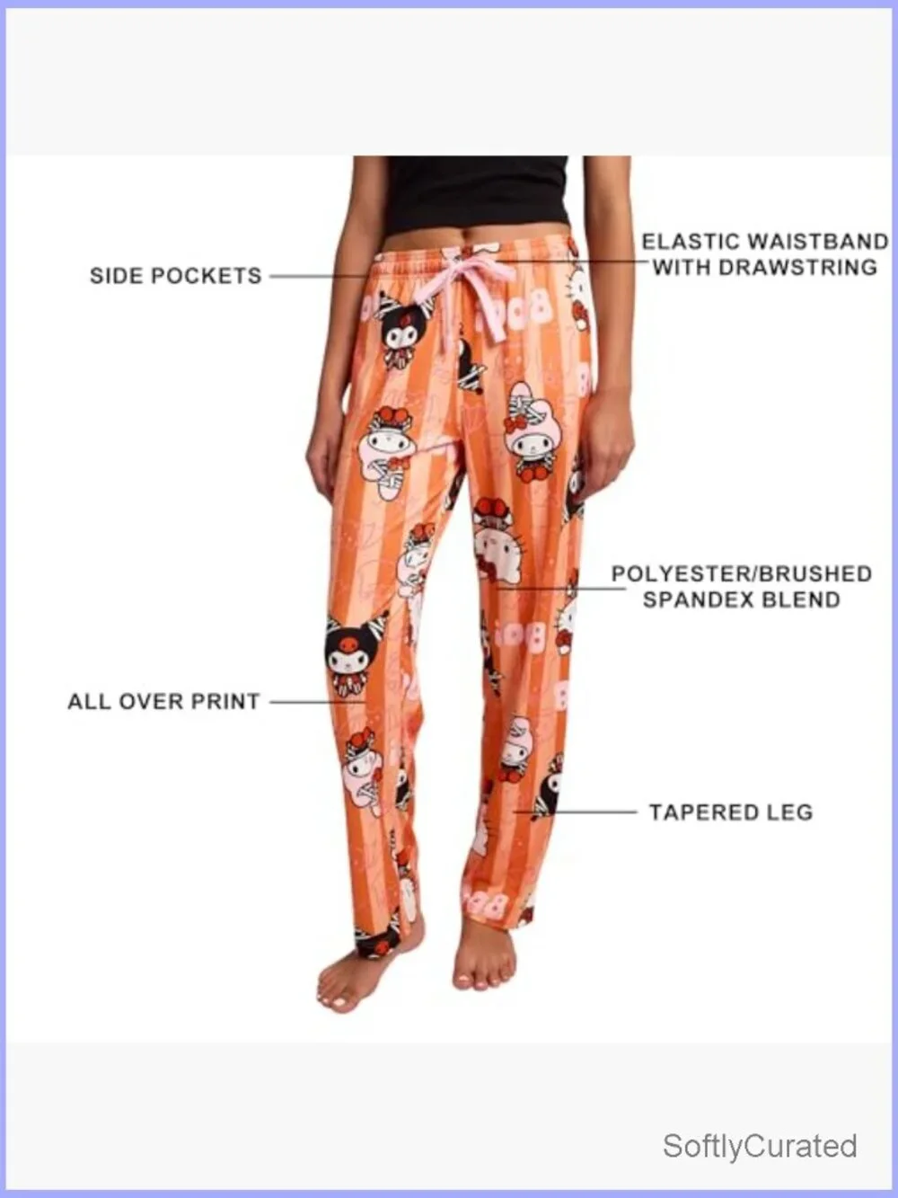 Women's Halloween Print Sleep Pajama Pants with Pockets